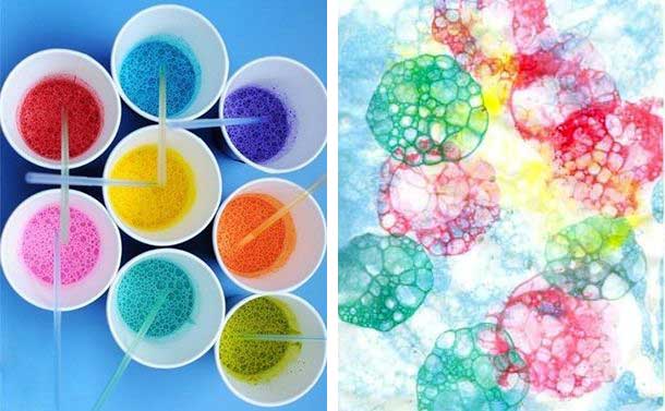 Рисование мыльными пузырями