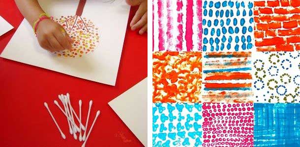 Рисование ватными палочками